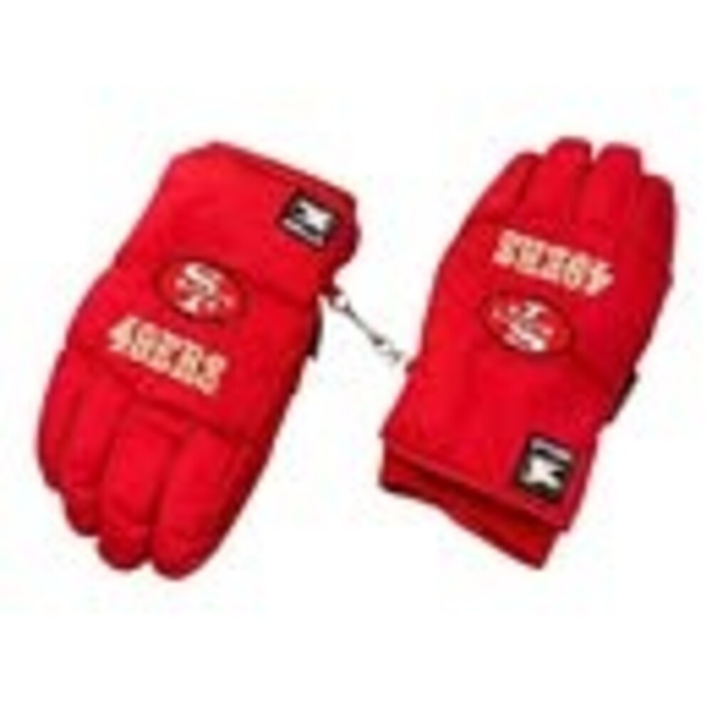 Wells San Francisco 49ers Official Waterproof Winter Red Unisex Gloves